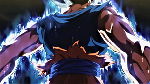 Dragon Ball Son Goku ultra instinct illustration, Super Saiyan Blue, DBS, Son Goku, Dragon Ball Super