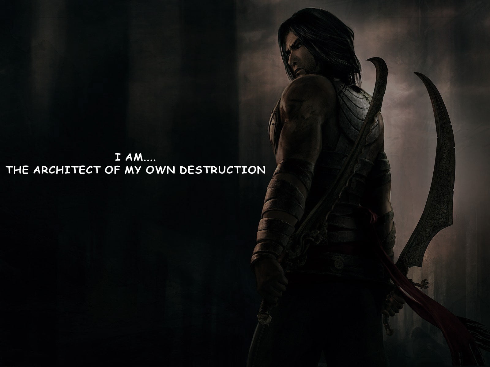 man in black suit holding swords, quote, Prince of Persia: Warrior Within