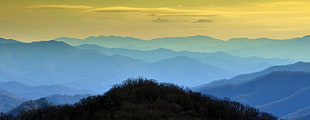 blue sky photography, great smoky mountains national park HD wallpaper