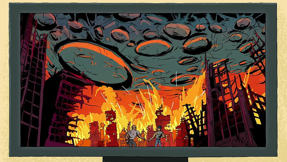 Rick n Morty showing two brothers trailer HD wallpaper