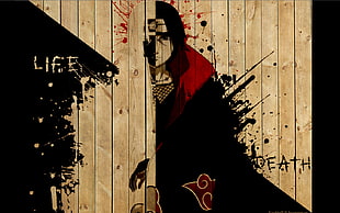Uchiha Itachi illustration, Naruto Shippuuden, anime, Uchiha Itachi, paint splatter