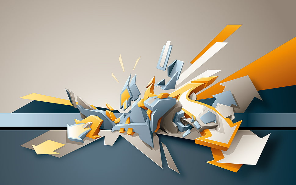 multicolored 3D digital wallpaper, digital art, abstract, artwork HD wallpaper