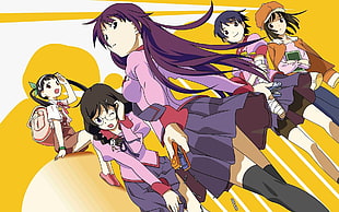 female anime characters HD wallpaper