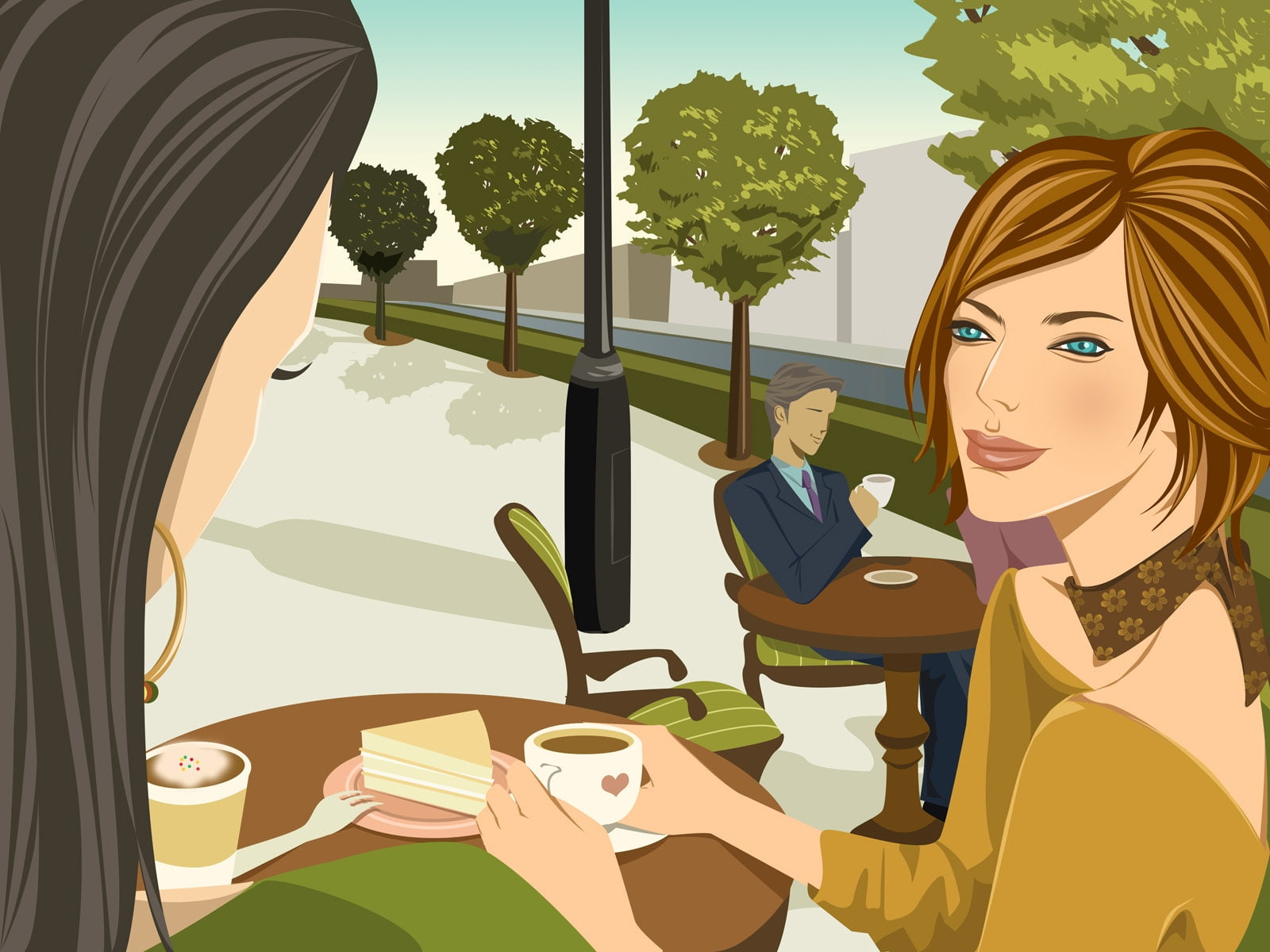 Пойдем разговор есть. Девушка в кафе рисунок. Разговор мультяшный. Девушка в кафе нарисованная. Беседа рисунок.