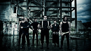 men's black tank top, Rammstein, music, band