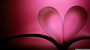 pink heart illustration, heart, artwork