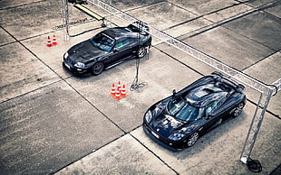 two black coupes, Koenigsegg, car, Supra, Toyota Supra