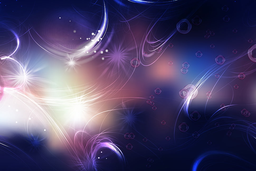 blue and purple digital wallpaper HD wallpaper