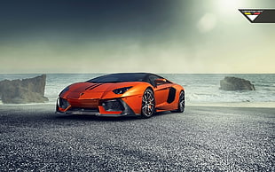 red Lamborghini Aventador, car