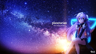 Planetarian game cover, Planetarian: The Reverie of A Little Planet, Hoshino Yumemi, smiling