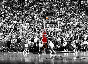 Michael Jordan, Michael Jordan, basketball, Chicago Bulls, selective coloring HD wallpaper