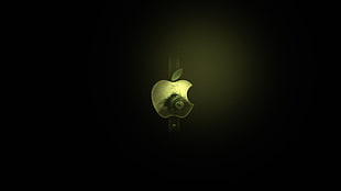 brown Apple logo 3D digital wallpaper