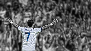 Christiano Ronaldo, Cristiano Ronaldo, selective coloring, soccer, sports