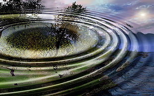 time lapse photography of water HD wallpaper