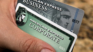 two American Express Corporate cards HD wallpaper