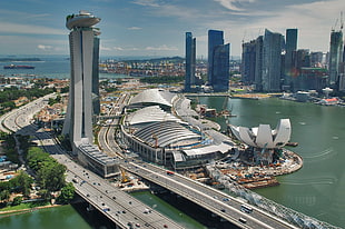 Marina Bay Sands, Singapore, cityscape, Singapore, construction site, Marina Bay HD wallpaper