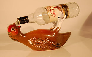 brown bird bottle holder, bottles, whisky HD wallpaper