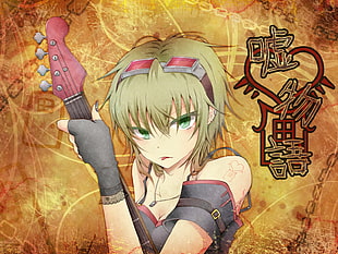 female anime character digital wallpaper