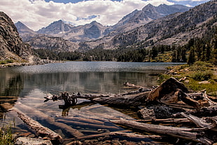 photography of mountain during daytime, long lake, california HD wallpaper