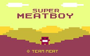 Super Meatboy wallpaper, video games, Super Meat Boy, pixels