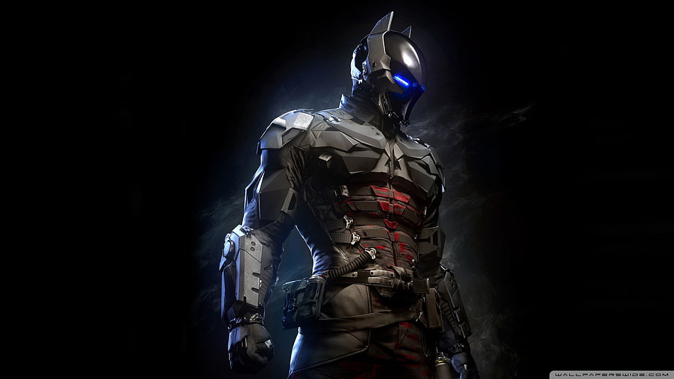 person with full body armor illustration HD wallpaper