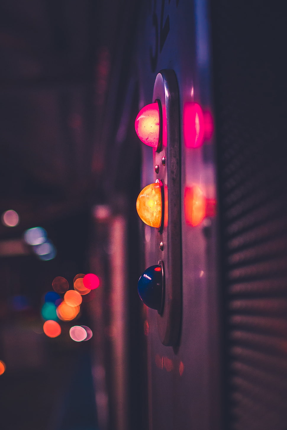 two red and red lights HD wallpaper