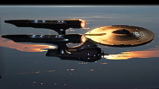 black space ship, Star Trek, movies, USS Enterprise (spaceship), science fiction