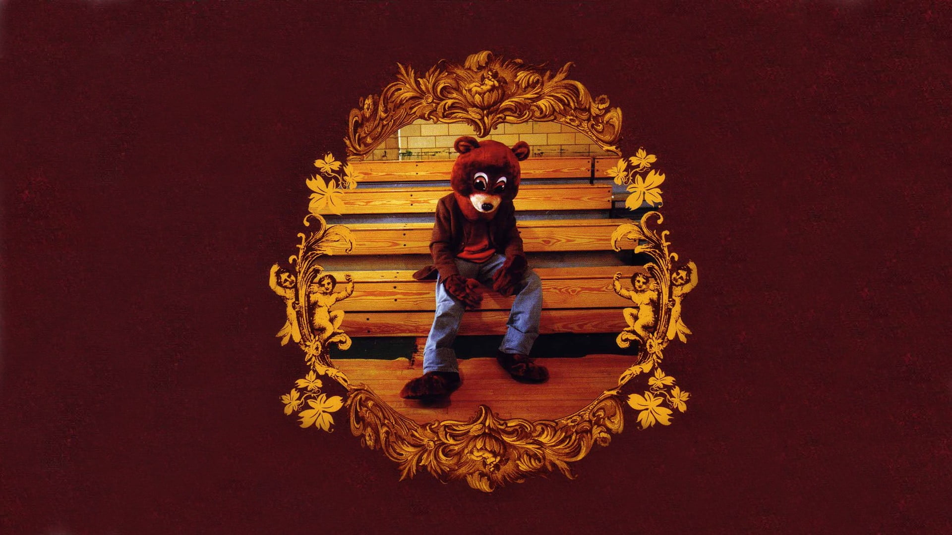 Brown bear costume, hip hop, Kanye West