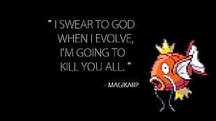 Magikarp with text overlay HD wallpaper