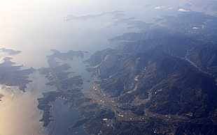 aerial view photography of mountain