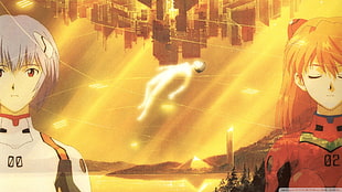 anime wallpaper, Neon Genesis Evangelion, Ayanami Rei, Asuka Langley Soryu, Ikari Shinji HD wallpaper