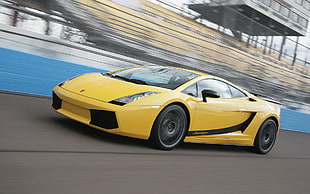 yellow sports car, car