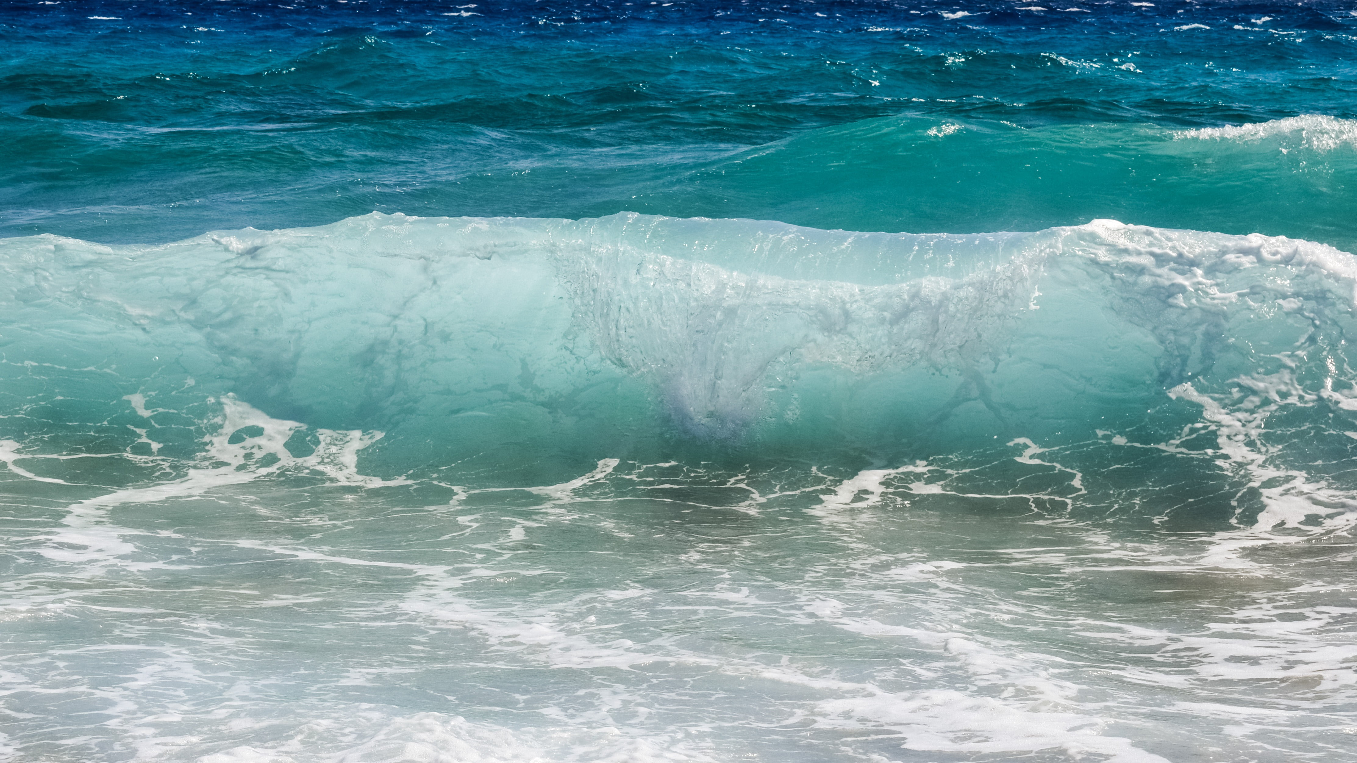 time lapse photo of green sea waves