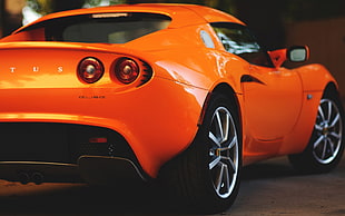 orange coupe, car, Lotus