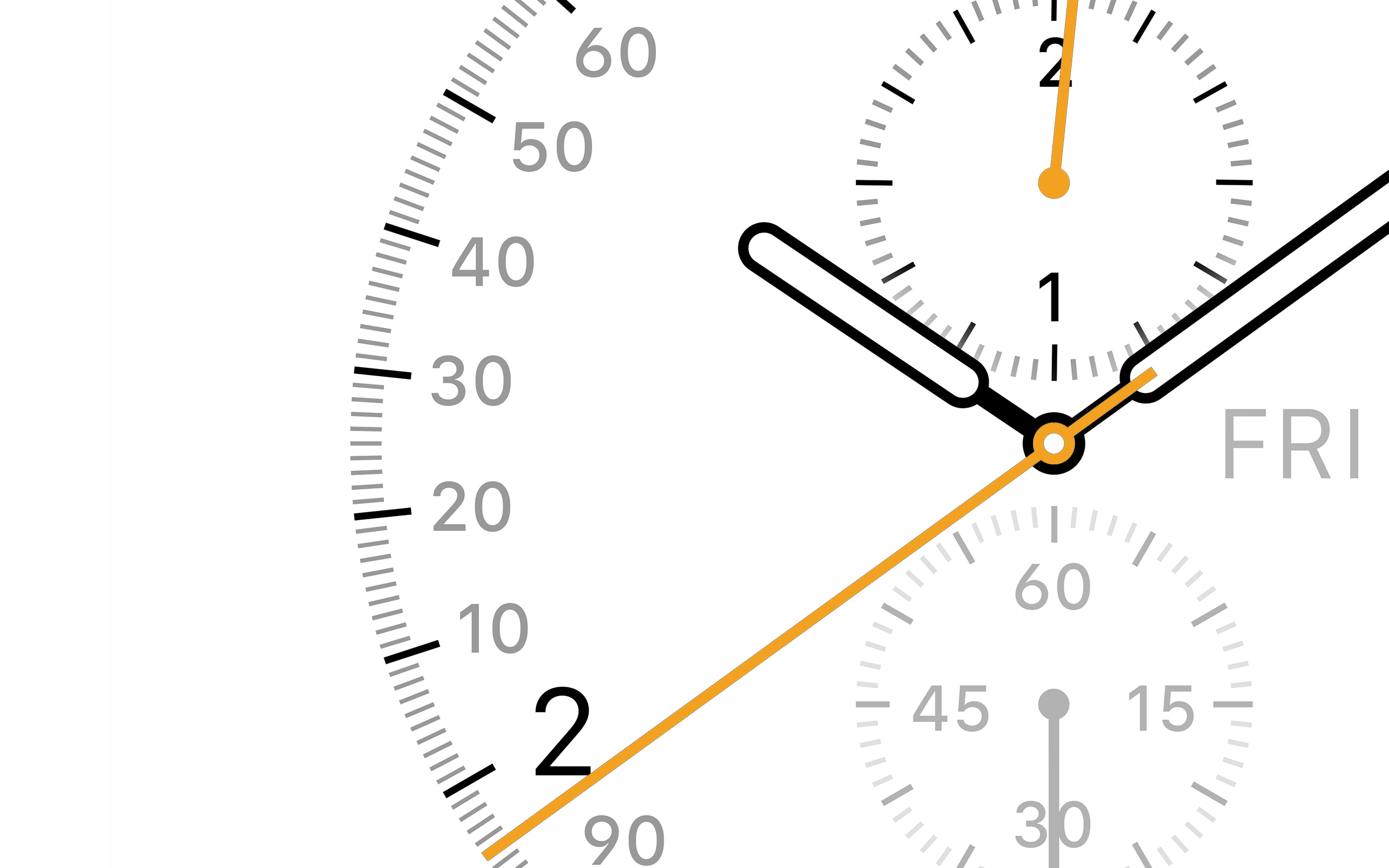 black and white analog clock, Apple Watch