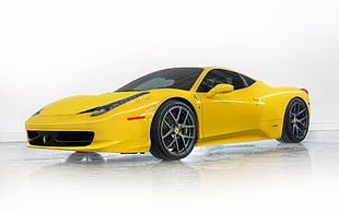 yellow Ferrari 485 Italia