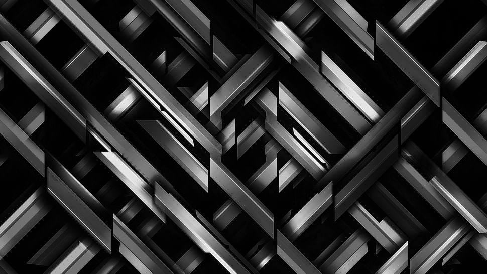 black wooden framed glass display cabinet, lines, dark, abstract, monochrome HD wallpaper