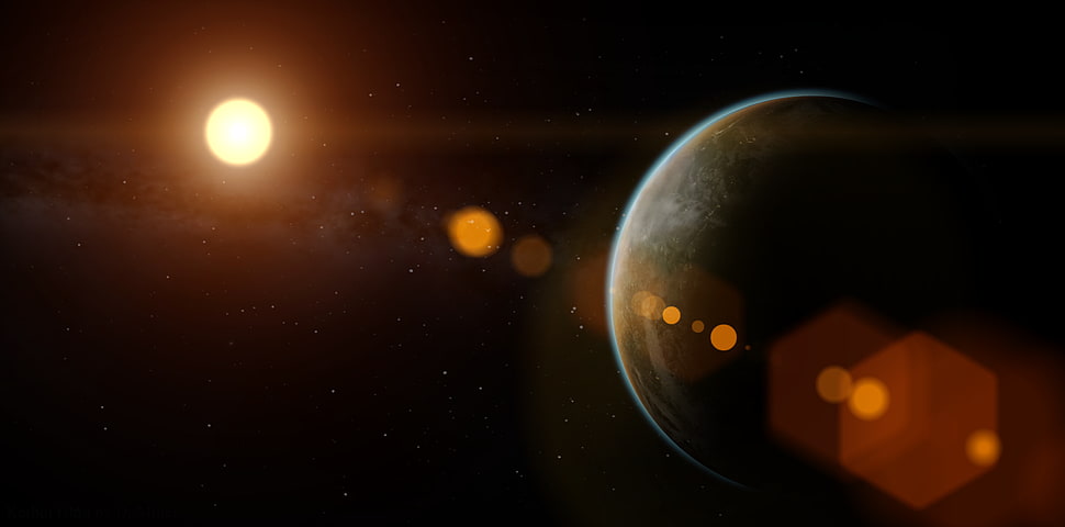 sun and planet, Kerbal Space Program, space, Earth, Sun HD wallpaper