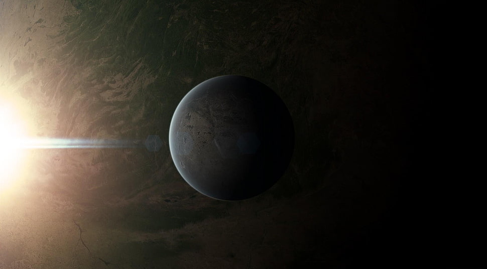 moon and sun eclipse HD wallpaper