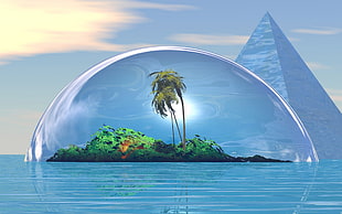 island inside dome HD wallpaper