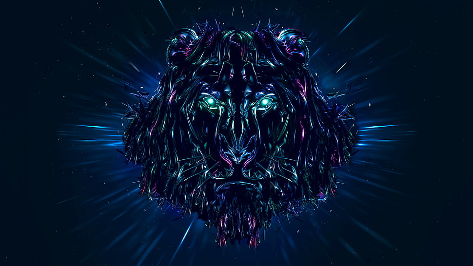 Lion, Artwork, CGI, HD HD wallpaper