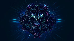 Lion, Artwork, CGI, HD HD wallpaper