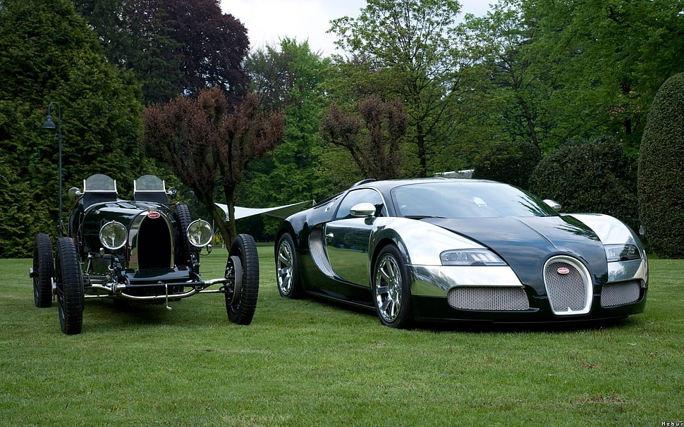 silver and black Bugatti Veyron, Bugatti, car HD wallpaper