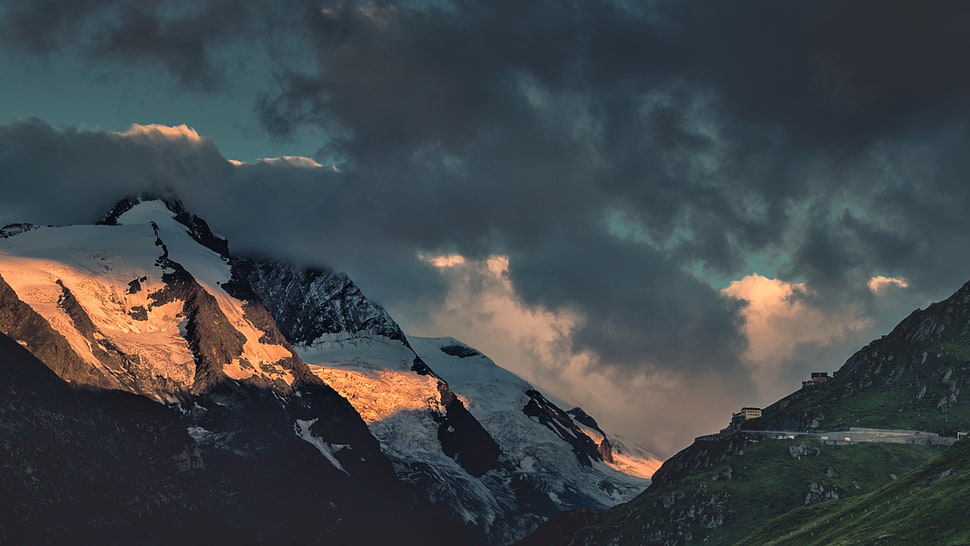 landscape photography of mountain range HD wallpaper