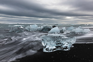 photo of ice, diamond beach HD wallpaper