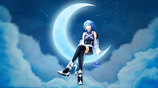 Aqua from Kingdom Hearts illustration HD wallpaper