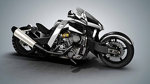 black and silver sports bike, motorcycle