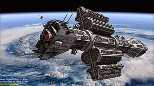 gray space ship illustration, science fiction, spaceship, Babylon 5 HD wallpaper