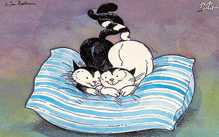 illustration of two cats