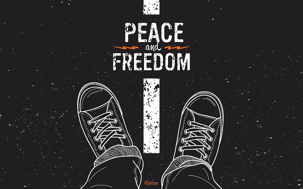 Peace and Freedom wallpaper, artwork, typography HD wallpaper